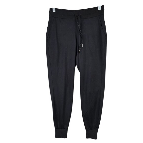 Womens Athleta Black Jogger Pants Polyester Stretch Drawstring Waistband Size XS - Picture 1 of 11